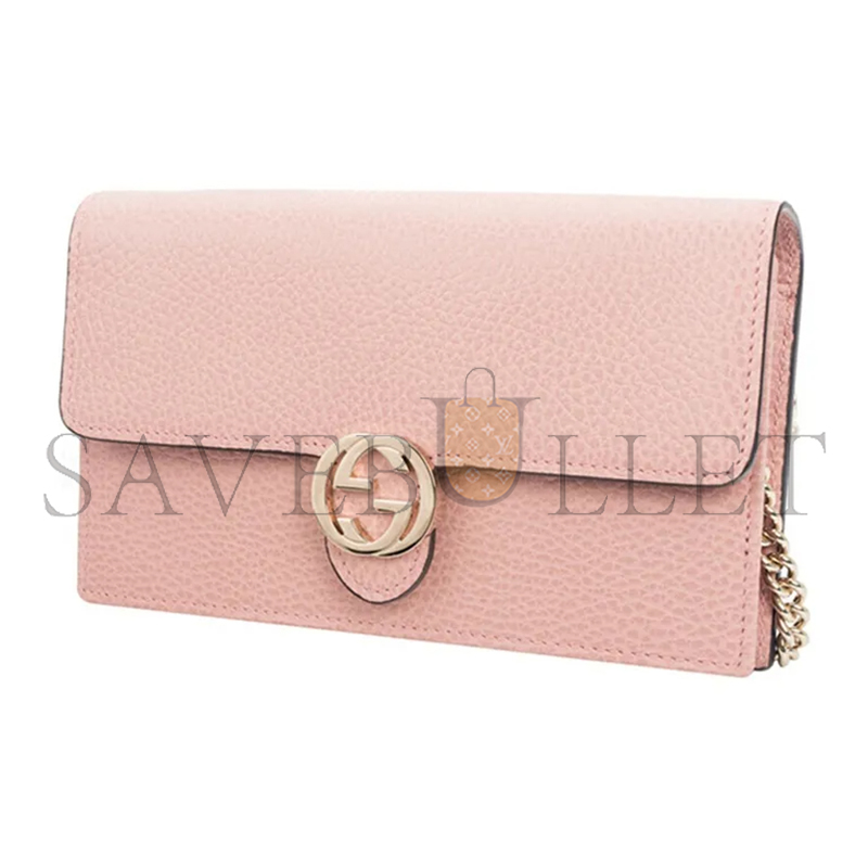 G*u*i dollar calfskin interlocking g chain wallet 510314 (20*13*6cm)